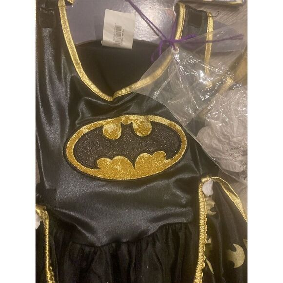 Batgirl Tutu Bat Girl Batman Superhero Fancy Dress Up Halloween SZ Small 5/6 KID - Picture 9 of 10
